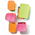 Tupperware Eis-Kristall-Set (5) Gefrierdosen Set mit bunten Deckeln