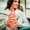 Tupperware EcoEasy 750 ml rosa Trinkflasche zum mitnehmen