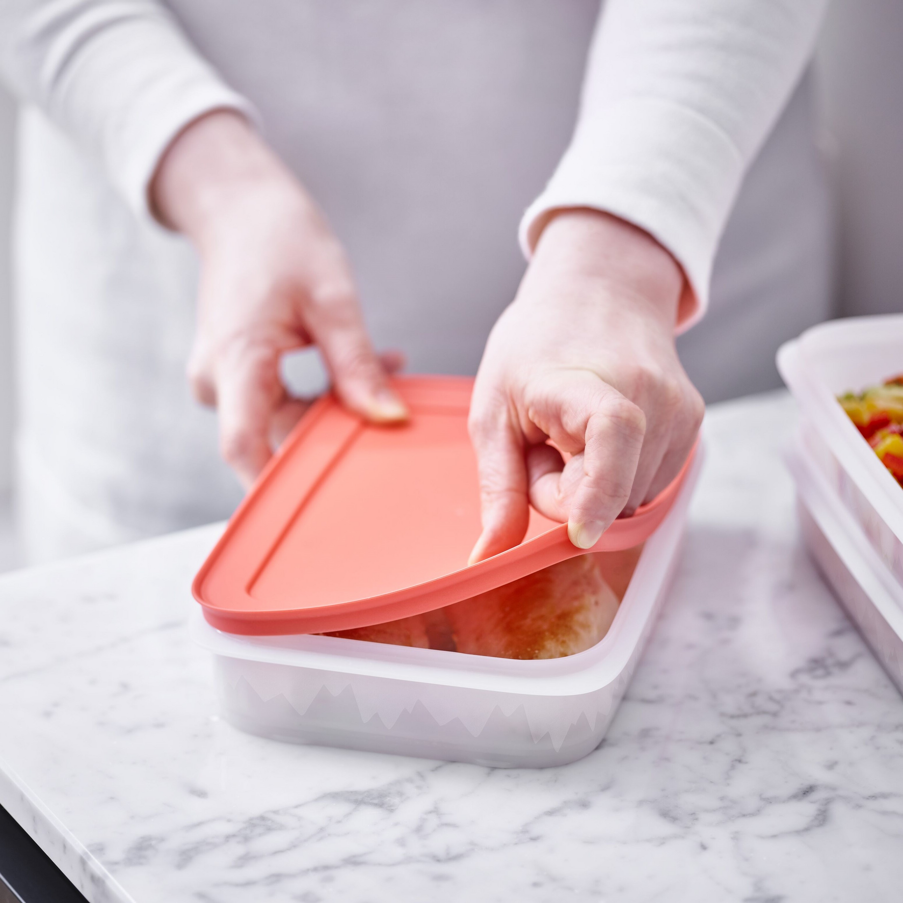 Boîtes à viande Tupperware ( boîtes empilables )