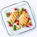 Tupperware PremiaGlass Grillform 3.2L Glasgrillform für Hähnchenbrust aus dem Ofen