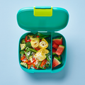 Tupperware Eco+  1-2-3 Lunchbox Brotbox mit Gemüse und Melonen in unterteilten Fächern von oben