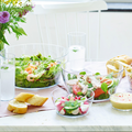 Tupperware Clear Collection 990 ml Schüssel in Glasoptik für kleine Portionen Salat
