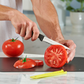 Tupperware A-Serie Scharfes Set Messer mit Wellenschliff zum Schneiden von Tomaten