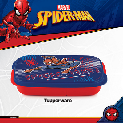 Tupperware Set Pranzo Rettangolare Spiderman 