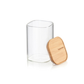 Tupperware Bamboo Clear Storage 1,1 l Angebot Neuer Glasbehälter mit Bambusdeckel zum Verstauen von Trockenvorrat