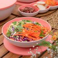 Tupperware Allegra Servier-Set (4) Salatschüssel gefüllt mit sommerlichem Salat