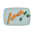 Tupperware Cool’N Fresh Schneidbrett blau Frühstücksbrettchen mit geschnittenen Karotten