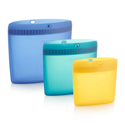 Tupperware Ultimate Silicone Bags-Mix (3) 