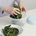 Tupperware Salat-Behälter 2 l Salatschüssel mit Frischegitter und Deckel mit 2 Liter Fassungsvermögen