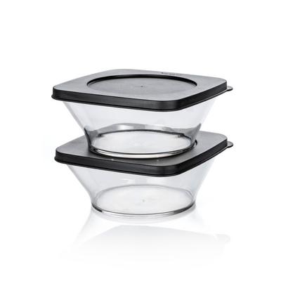Tupperware Clear Collection quadratisches Duo (2) 