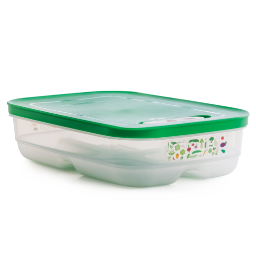 Sxhlseller Aufbewahrungsbox Für Kräuter & Gemüse | Transparent Mit Teiler | Frischhalte-Box Für Kühlschrank