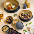 Tupperware Großes Allegra-Set gold Glamouröses Servierschüssel Set